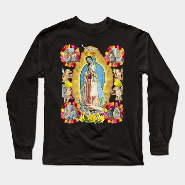 Our Lady of Guadalupe Mexican Virgin Mary Mexico Apparitions Juan Diego 2018 Long Sleeve T-Shirt by hispanicworld